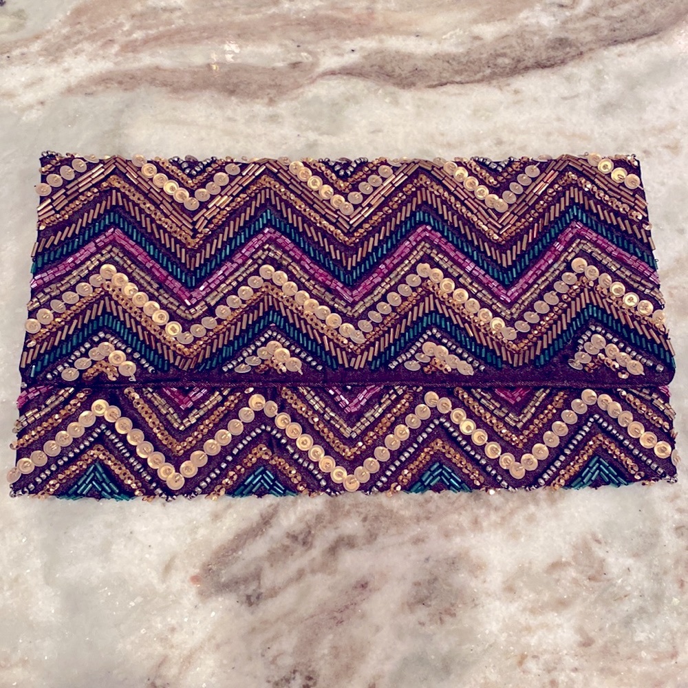 Sequin soft clutch NWOT
